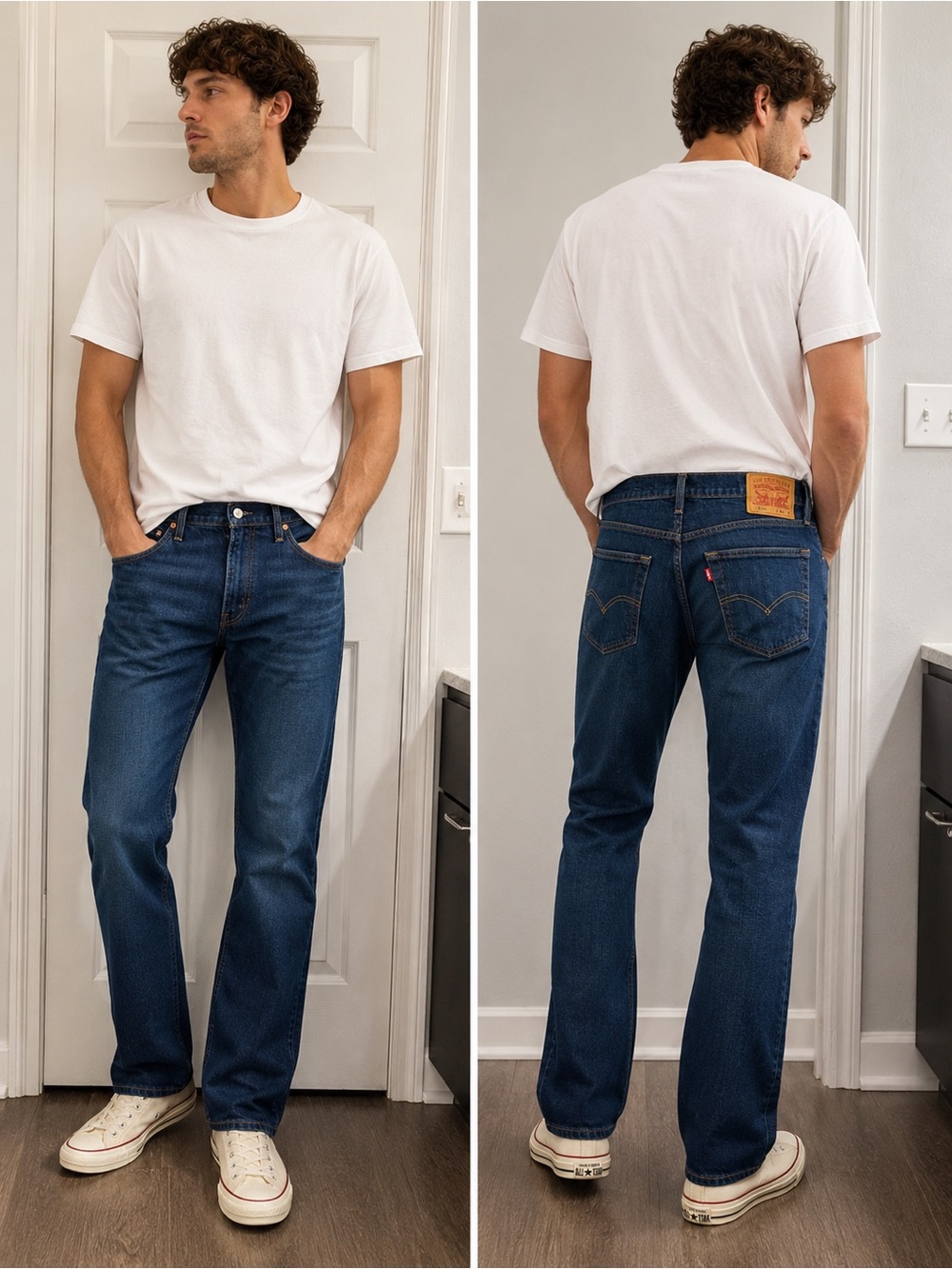 Levi's Straight-Leg Jeans in Deep Indigo